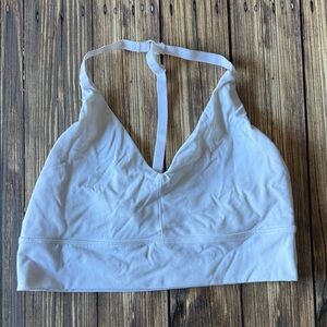 Alphalete White T-Back Sports Bra S